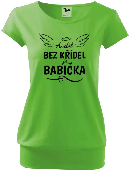 Dámské tričko Anděl bez křídel - babička