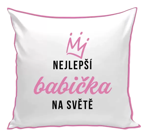 Polštář Nejlepší babička na světě - korunka