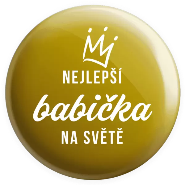 Placka Nejlepší babička na světě - korunka
