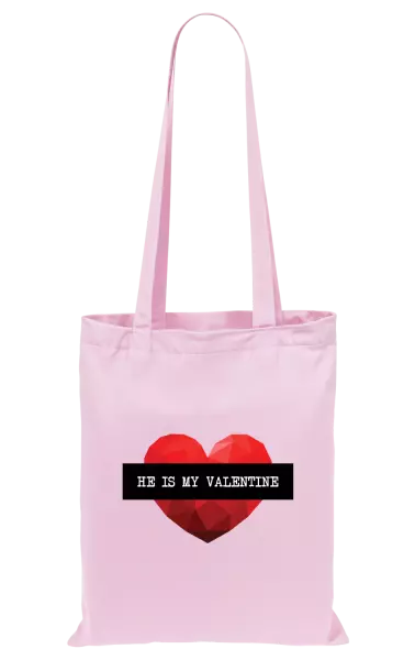 Látková taška He is my Valentine