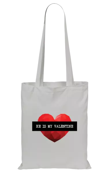 Látková taška He is my Valentine