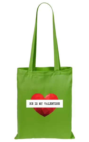 Látková taška He is my Valentine