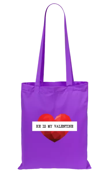 Látková taška He is my Valentine