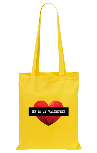 Látková taška He is my Valentine