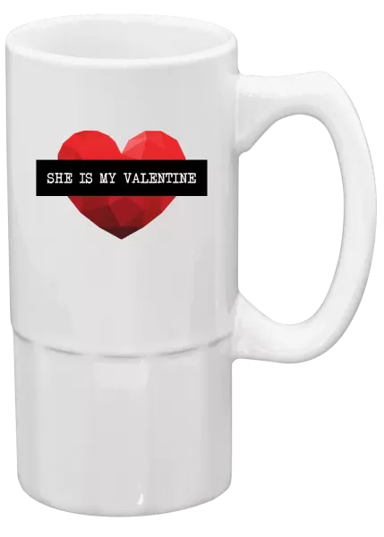 Půllitr She is my Valentine