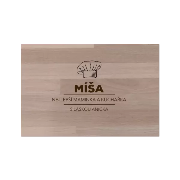 Bukové prkénko Nejlepší kuchařka, vlastní jméno