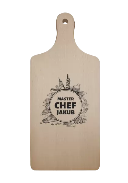 Doštička Master Chef s menom, jedlo