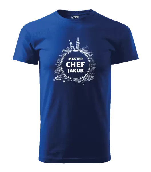 Pánske tričko Master Chef s menom, jedlo
