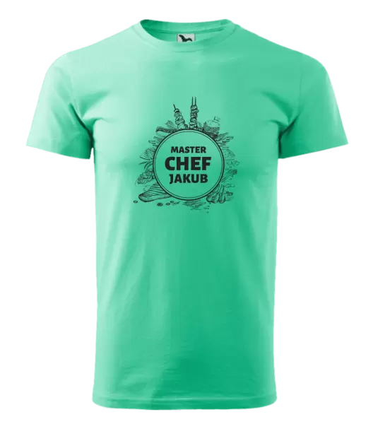 Pánske tričko Master Chef s menom, jedlo