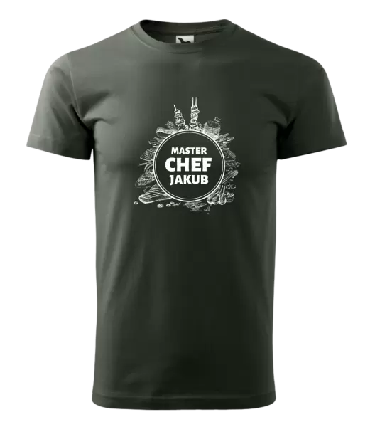 Pánske tričko Master Chef s menom, jedlo