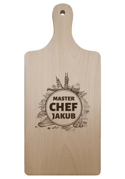 Doštička Master Chef s menom, jedlo