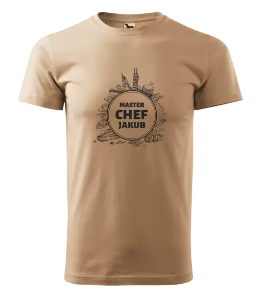 Pánske tričko Master Chef s menom, jedlo