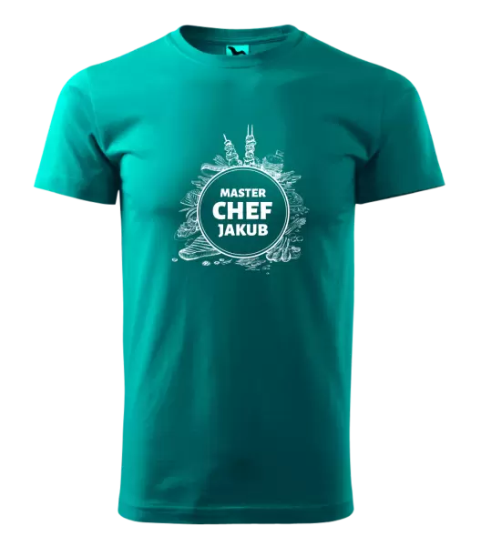 Pánske tričko Master Chef s menom, jedlo