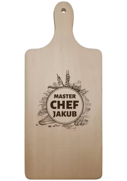 Doštička Master Chef s menom, jedlo