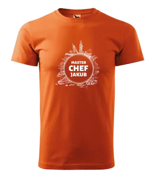 Pánske tričko Master Chef s menom, jedlo