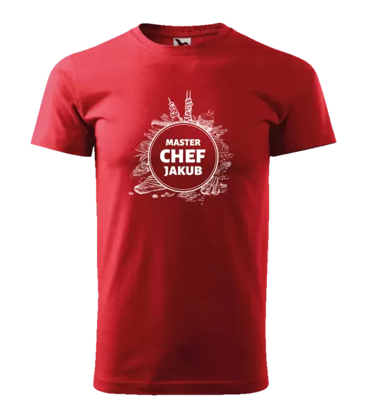 Pánske tričko Master Chef s menom, jedlo