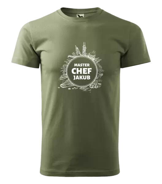 Pánske tričko Master Chef s menom, jedlo