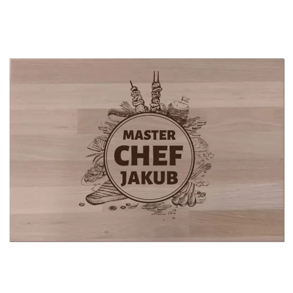 Buková doska Master Chef s menom, jedlo