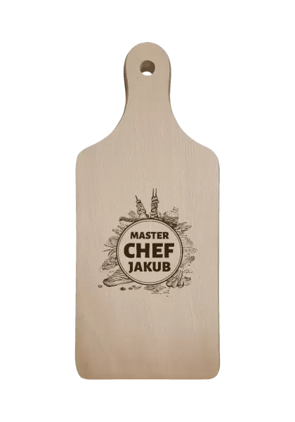 Doštička Master Chef s menom, jedlo
