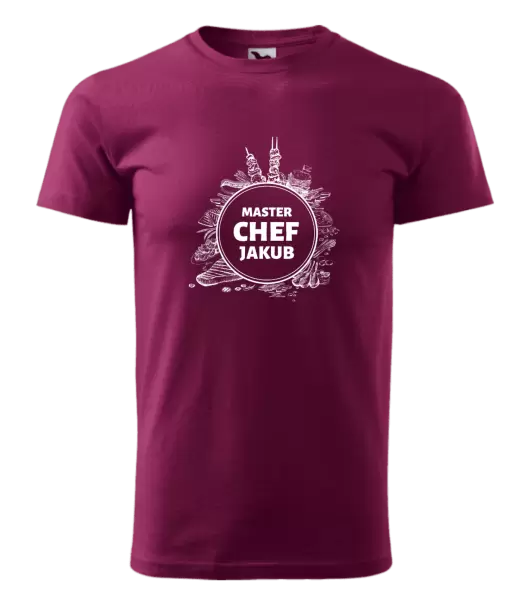 Pánske tričko Master Chef s menom, jedlo