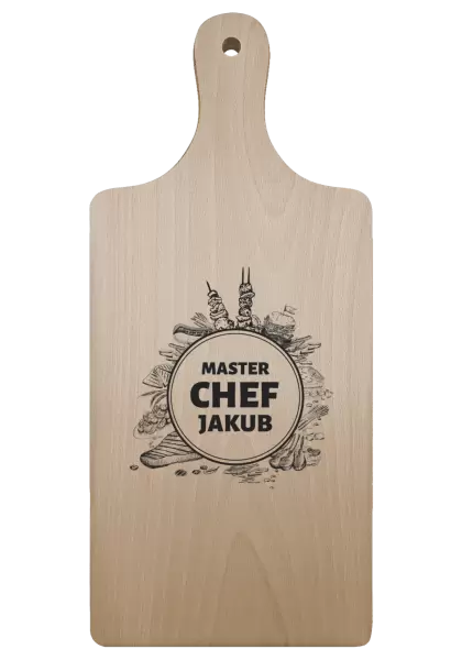 Doštička Master Chef s menom, jedlo