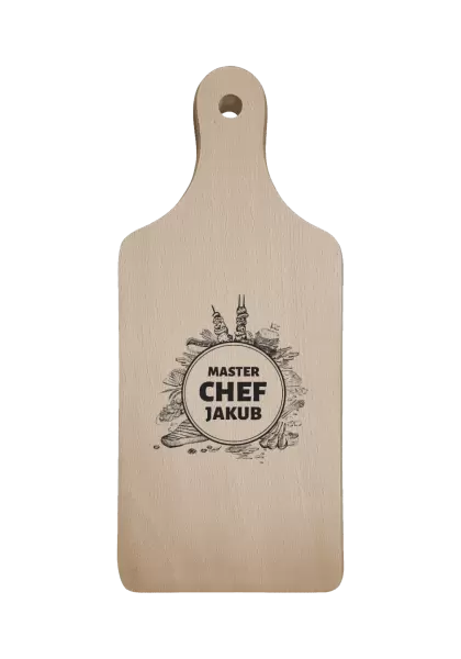Doštička Master Chef s menom, jedlo