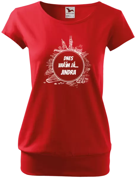 Dámské tričko Dnes vařím já... jméno