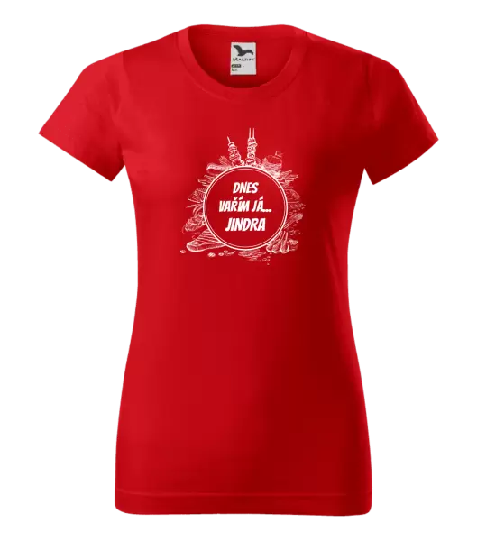 Dámské tričko Dnes vařím já... jméno