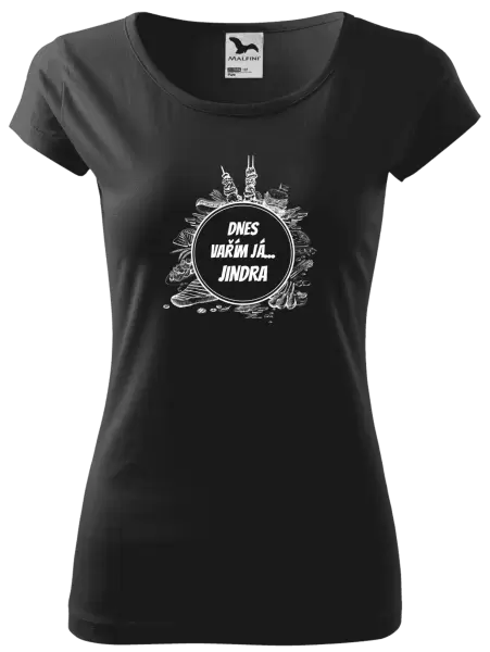 Dámské tričko Dnes vařím já... jméno