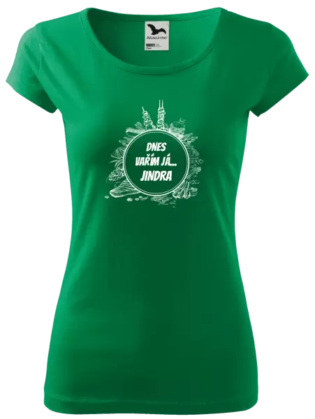 Dámské tričko Dnes vařím já... jméno