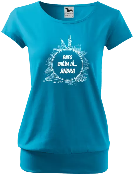 Dámské tričko Dnes vařím já... jméno