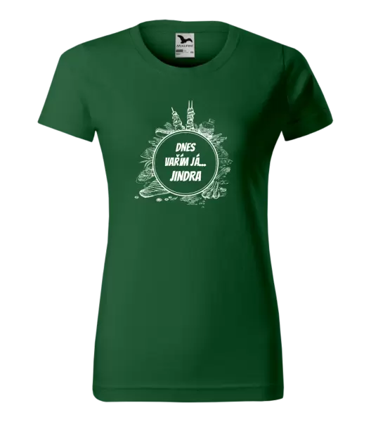 Dámské tričko Dnes vařím já... jméno