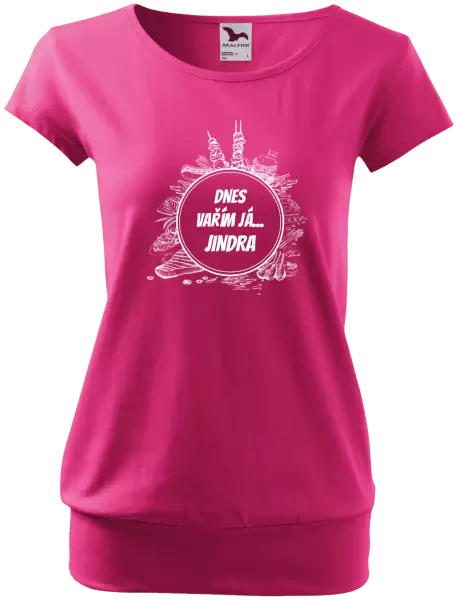 Dámské tričko Dnes vařím já... jméno