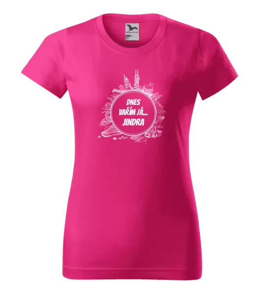 Dámské tričko Dnes vařím já... jméno