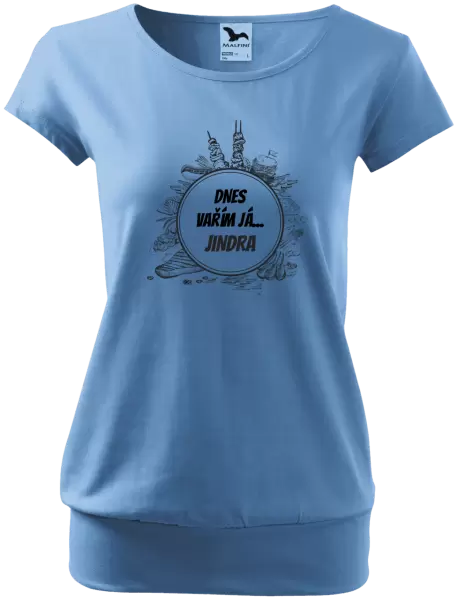 Dámské tričko Dnes vařím já... jméno