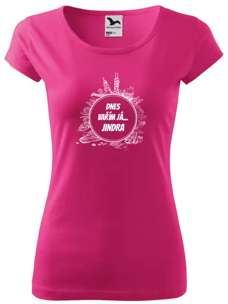 Dámské tričko Dnes vařím já... jméno