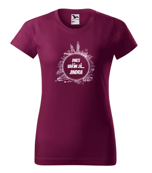 Dámské tričko Dnes vařím já... jméno