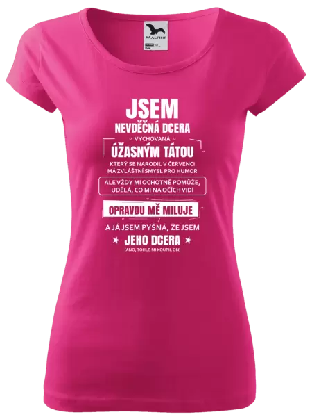Dámské tričko Tátova nevděčná dcera