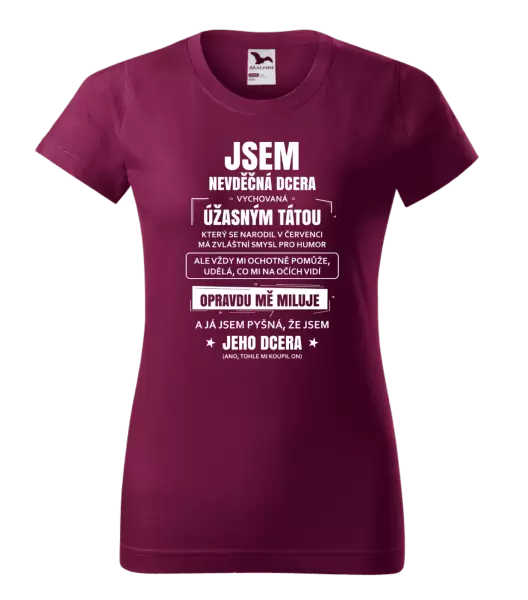 Dámské tričko Tátova nevděčná dcera