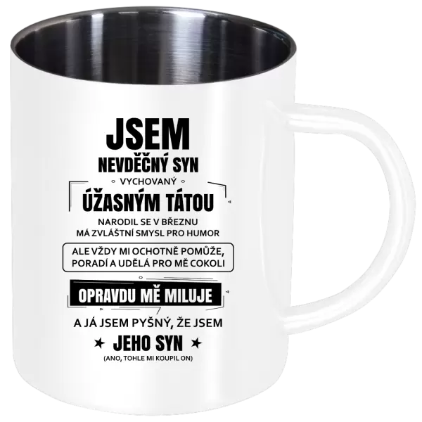 Nerezový hrnek Tátův nevděčný syn