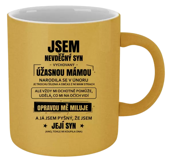 Metalický hrnek Mámin nevděčný syn