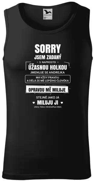 Pánské tílko Sorry, jsem zadaný