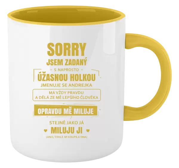 Hrnek Sorry, jsem zadaný