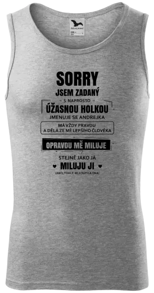 Pánské tílko Sorry, jsem zadaný