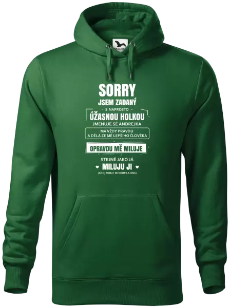 Pánská mikina Sorry, jsem zadaný