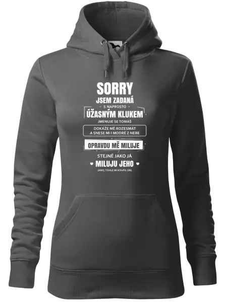 Dámská mikina Sorry, jsem zadaná