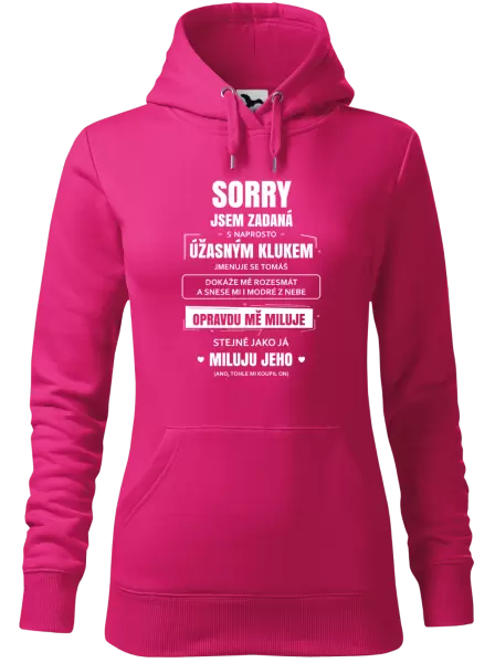 Dámská mikina Sorry, jsem zadaná