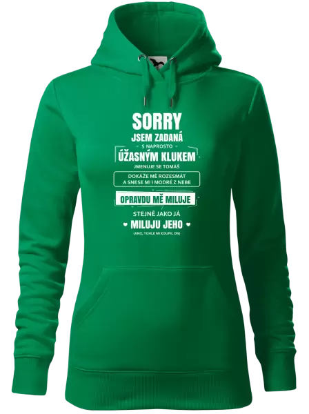 Dámská mikina Sorry, jsem zadaná