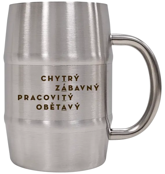 Nerezový chladicí půllitr Táta - křížovka