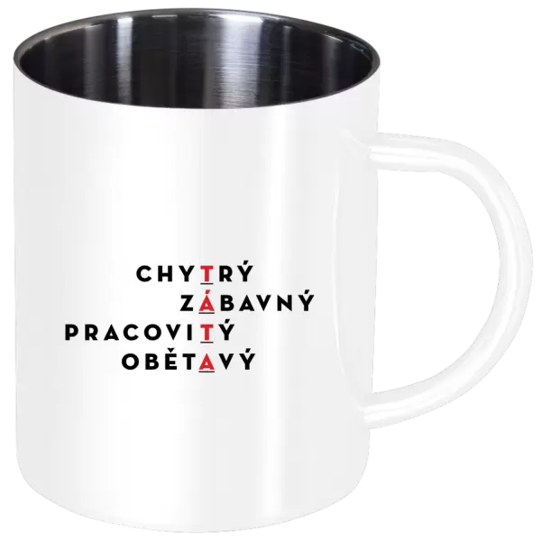 Nerezový hrnek Táta - křížovka